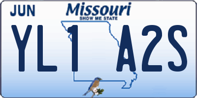 MO license plate YL1A2S
