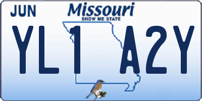 MO license plate YL1A2Y