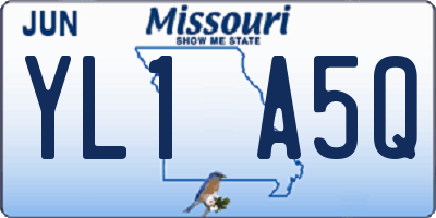 MO license plate YL1A5Q