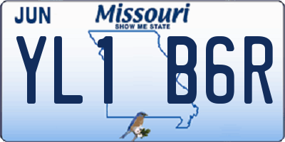 MO license plate YL1B6R