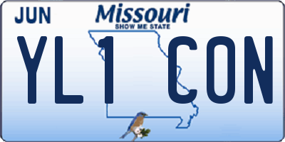 MO license plate YL1C0N