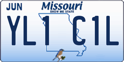 MO license plate YL1C1L