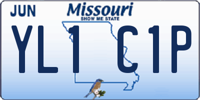 MO license plate YL1C1P