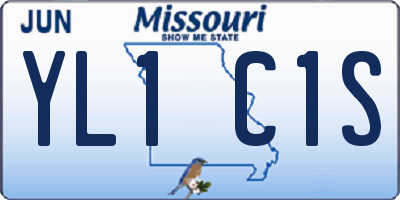 MO license plate YL1C1S