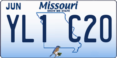 MO license plate YL1C2O