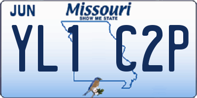 MO license plate YL1C2P