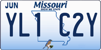 MO license plate YL1C2Y