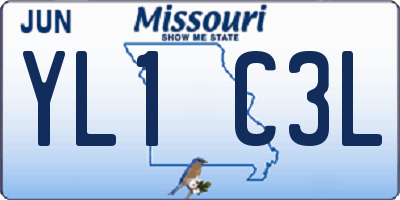 MO license plate YL1C3L