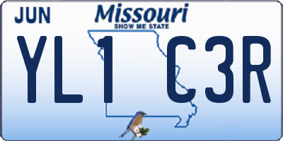 MO license plate YL1C3R