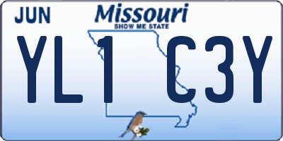 MO license plate YL1C3Y