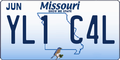 MO license plate YL1C4L
