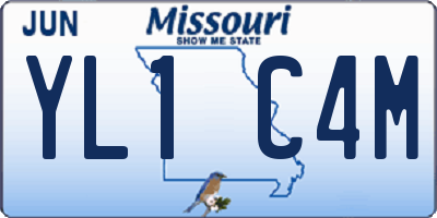 MO license plate YL1C4M
