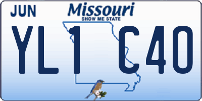 MO license plate YL1C4O