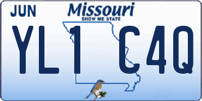 MO license plate YL1C4Q