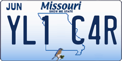 MO license plate YL1C4R