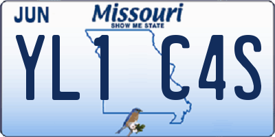 MO license plate YL1C4S