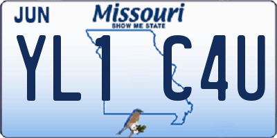 MO license plate YL1C4U