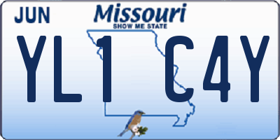 MO license plate YL1C4Y