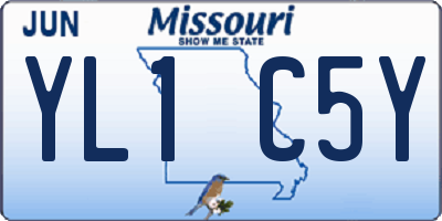 MO license plate YL1C5Y