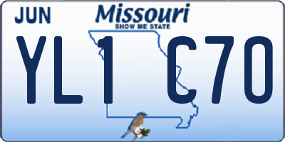 MO license plate YL1C7O