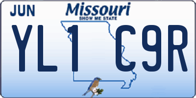 MO license plate YL1C9R
