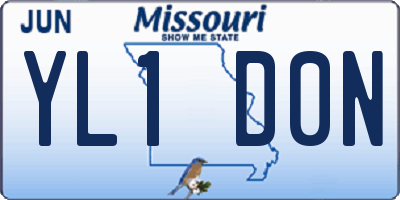 MO license plate YL1D0N
