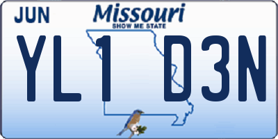 MO license plate YL1D3N