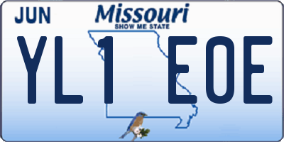 MO license plate YL1E0E