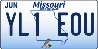 MO license plate YL1E0U
