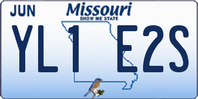 MO license plate YL1E2S