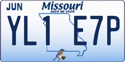 MO license plate YL1E7P