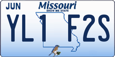 MO license plate YL1F2S