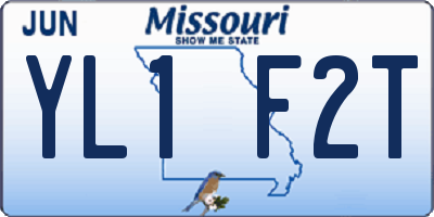 MO license plate YL1F2T