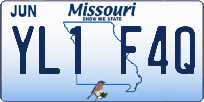 MO license plate YL1F4Q