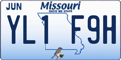MO license plate YL1F9H