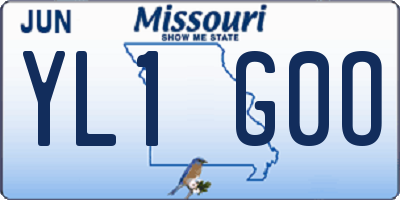 MO license plate YL1G0O