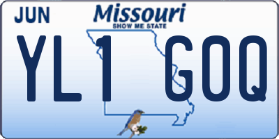 MO license plate YL1G0Q