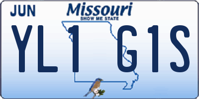 MO license plate YL1G1S