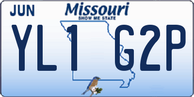 MO license plate YL1G2P