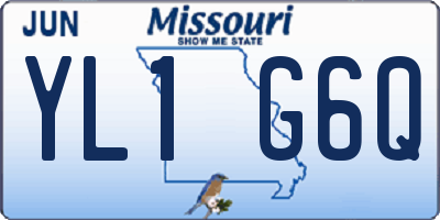 MO license plate YL1G6Q