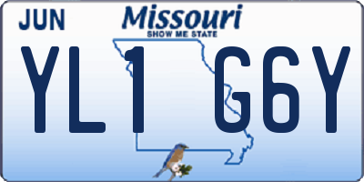 MO license plate YL1G6Y
