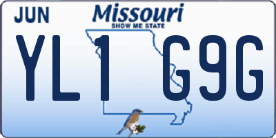 MO license plate YL1G9G