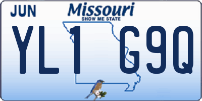 MO license plate YL1G9Q