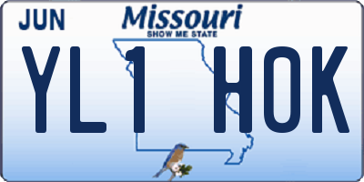 MO license plate YL1H0K