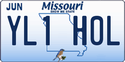 MO license plate YL1H0L