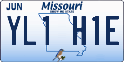 MO license plate YL1H1E