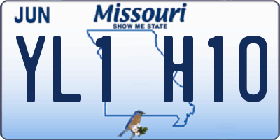 MO license plate YL1H1O
