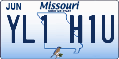 MO license plate YL1H1U
