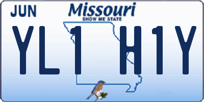 MO license plate YL1H1Y