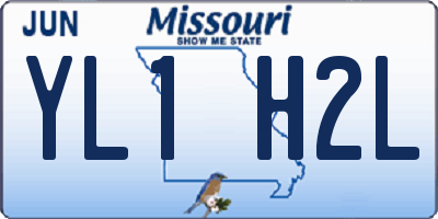 MO license plate YL1H2L